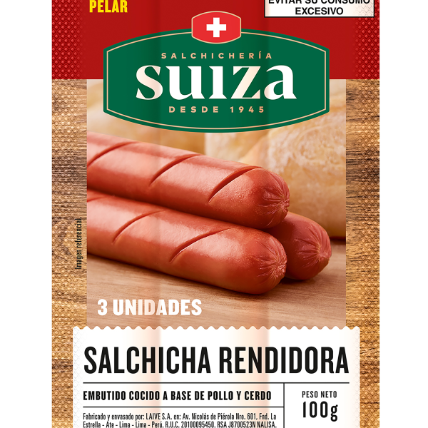 Salchicha rendidora 100g  (cj x 24 un)