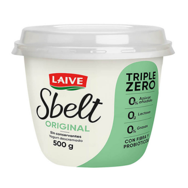 Yogurt laive sbelt triple zero sabor original pote 500g