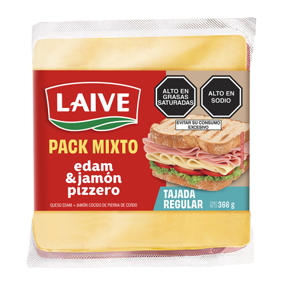 Pack mixto Laive Queso Edam + J. Pizzero 366 gr